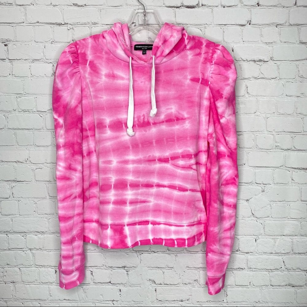 Generation Love (Revolve) | Carla tie dye puff sleeve sweatshirt - Picture 2 of 6